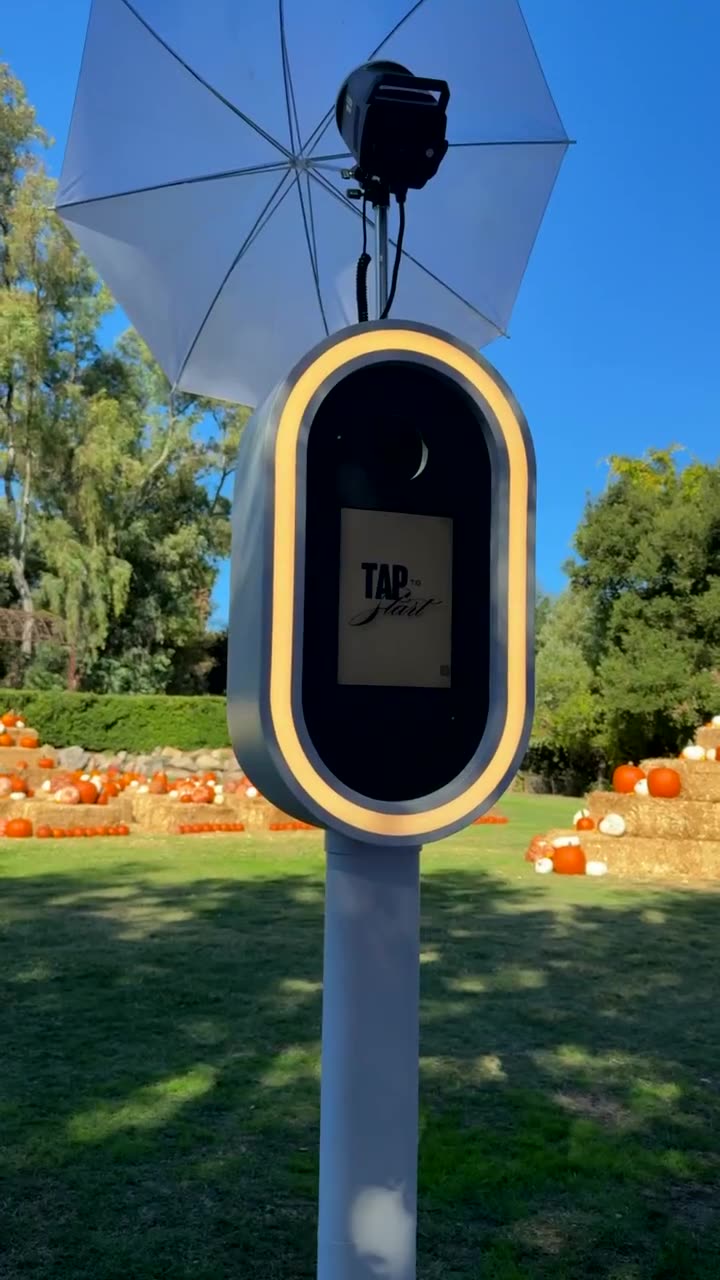 Glam Booth beside a pumpkin patch at Calamigos Ranch Malibu