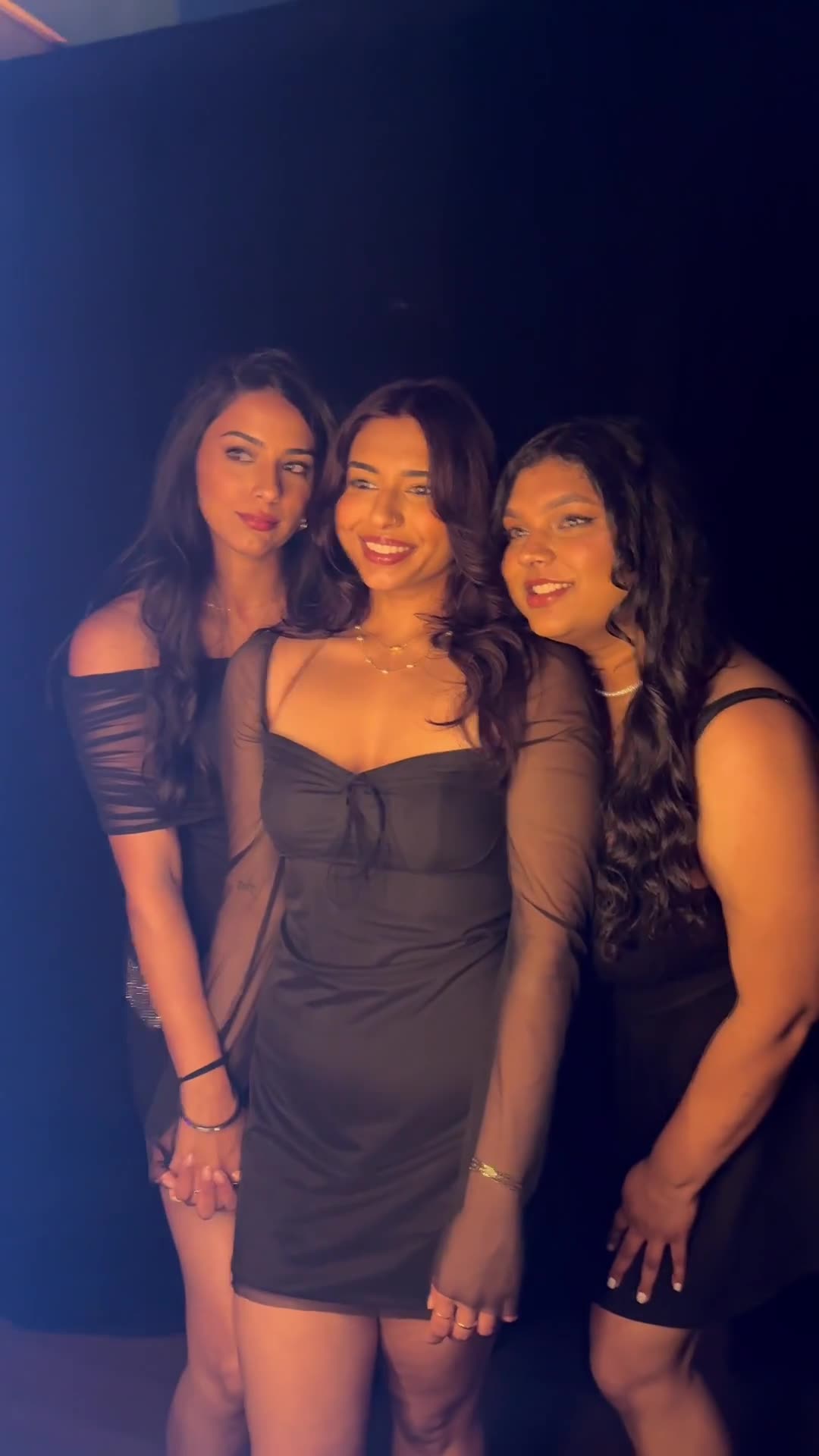 Three guests posing together at the LA Glam Booth Glam Booth