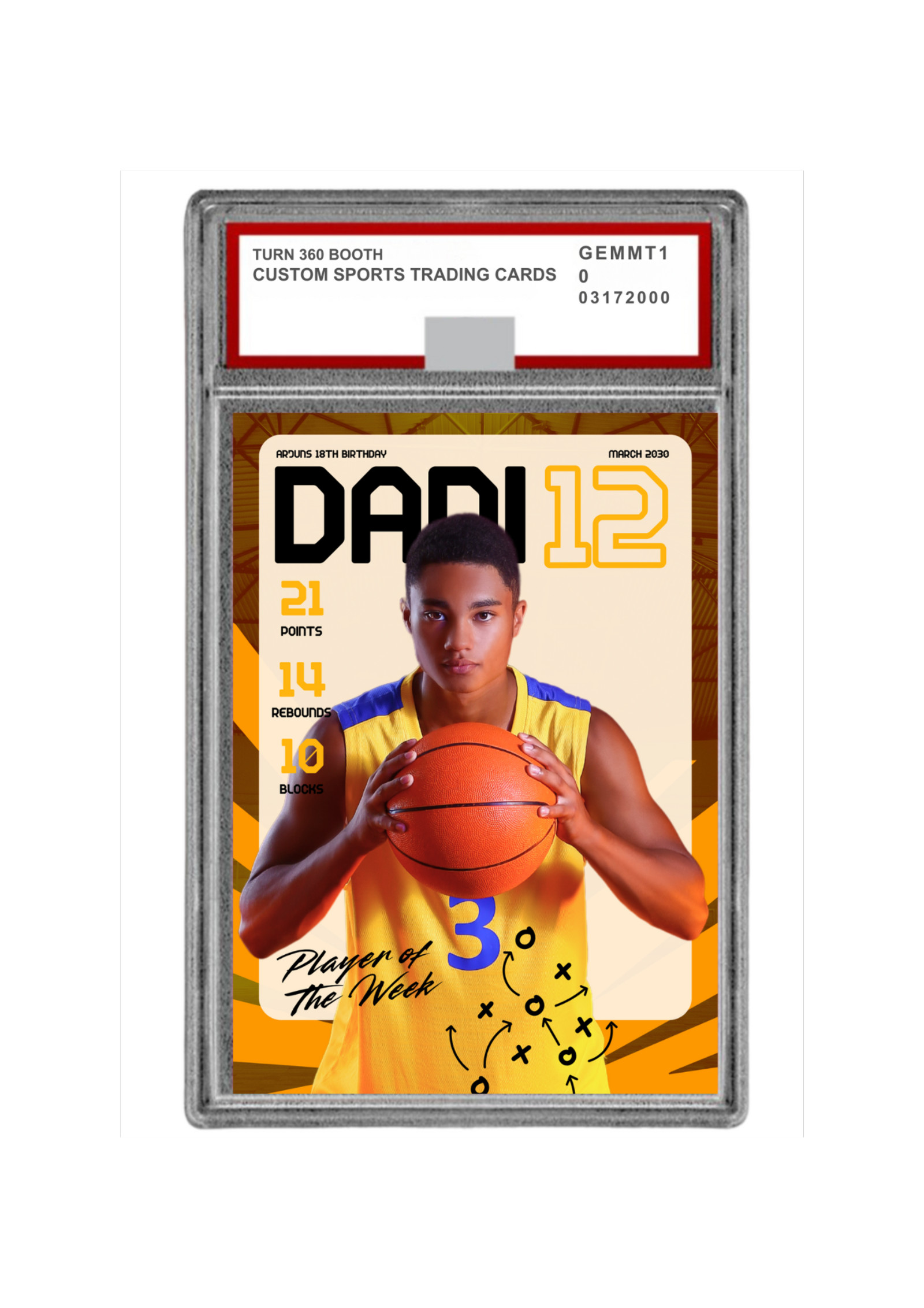 Custom photo booth prints and trading cards