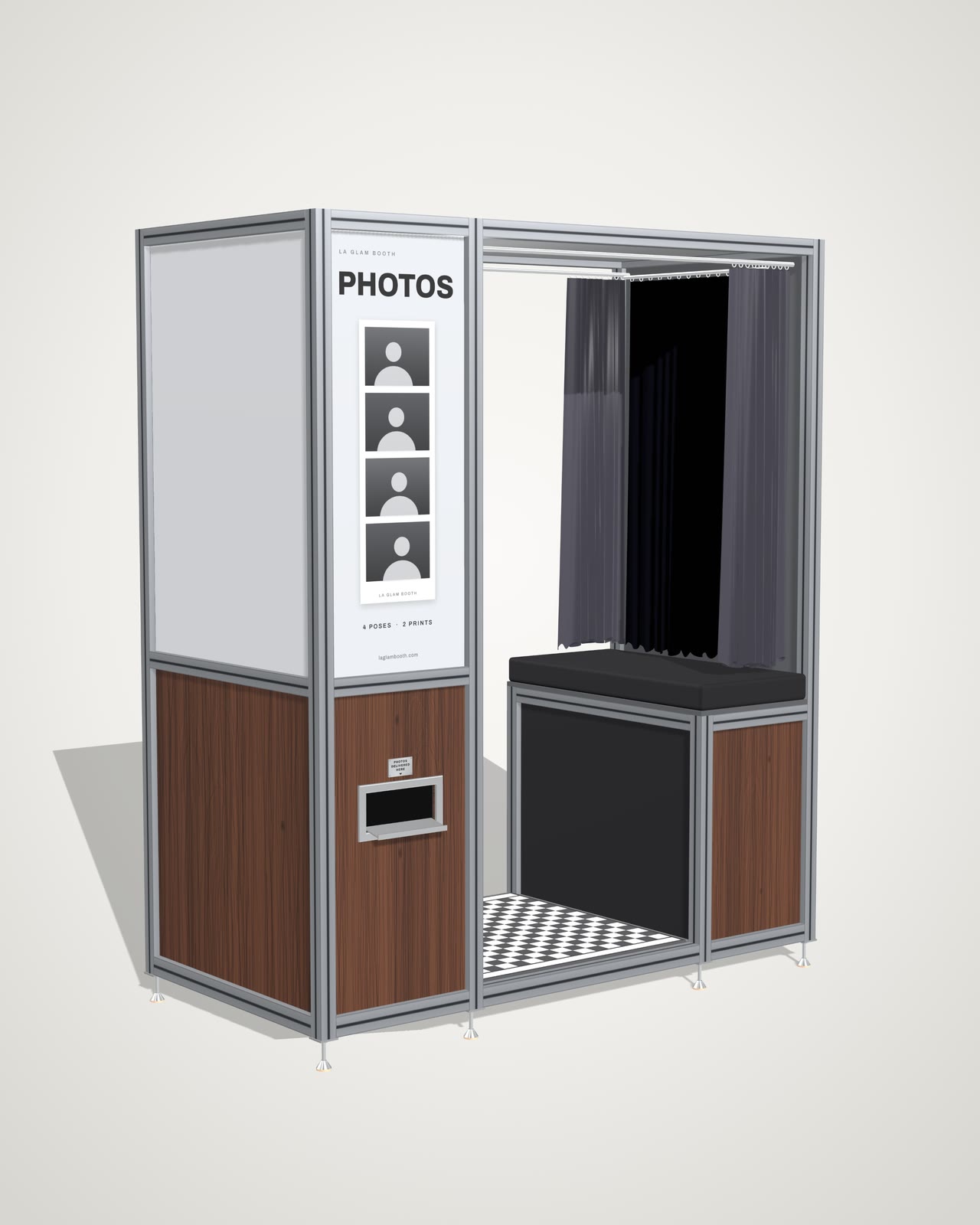 The Enclosed Booth from the front left