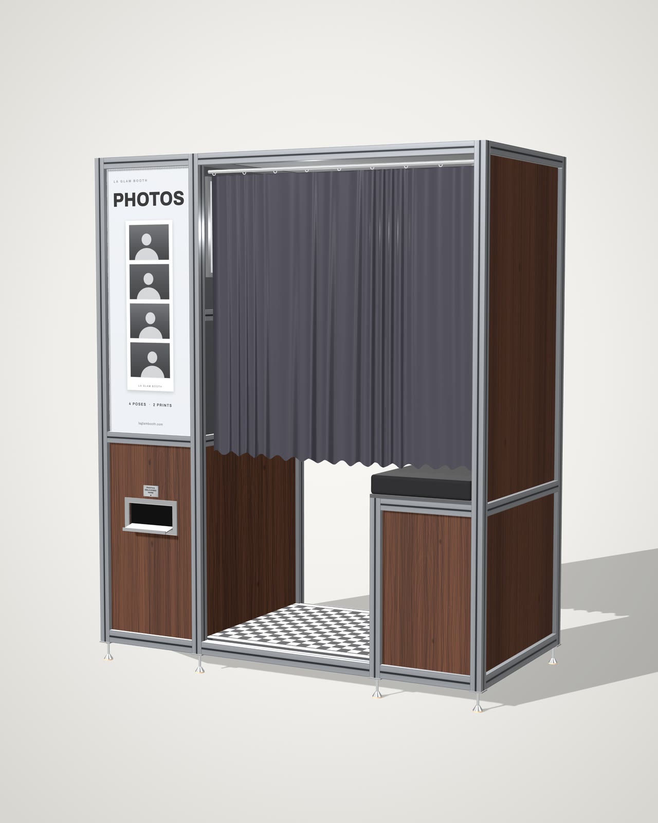 The Enclosed Booth with its curtain drawn